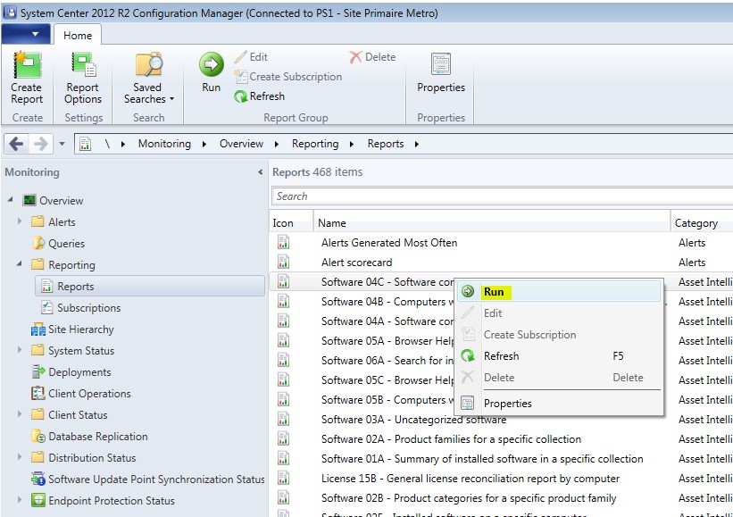 SCCM 2012 Reports not running
