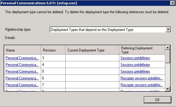 sccm deployment type cannot be deleted