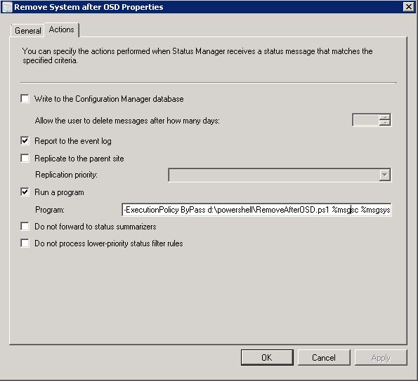 SCCM Remove Collection OSD