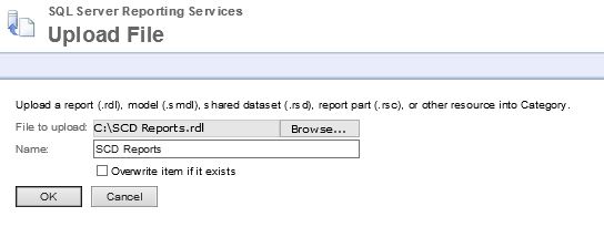 Upload RDL file to Report Server