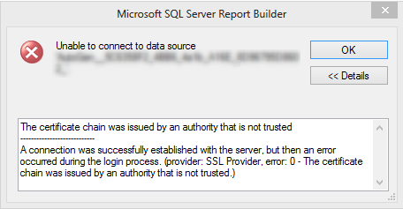 SCCM Report Builder error