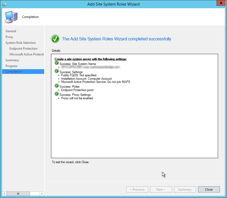sccm 2012 endpoint protection point