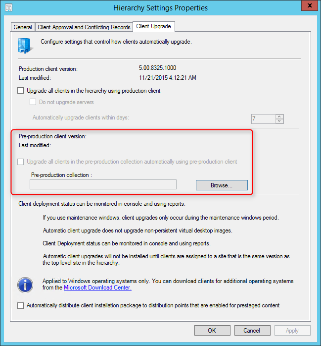 SCCM 1511 New features