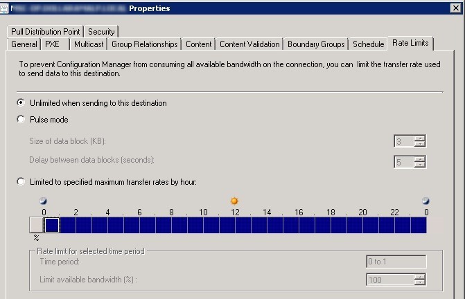 SCCM 2012 Pull Distribution Point bandwidth