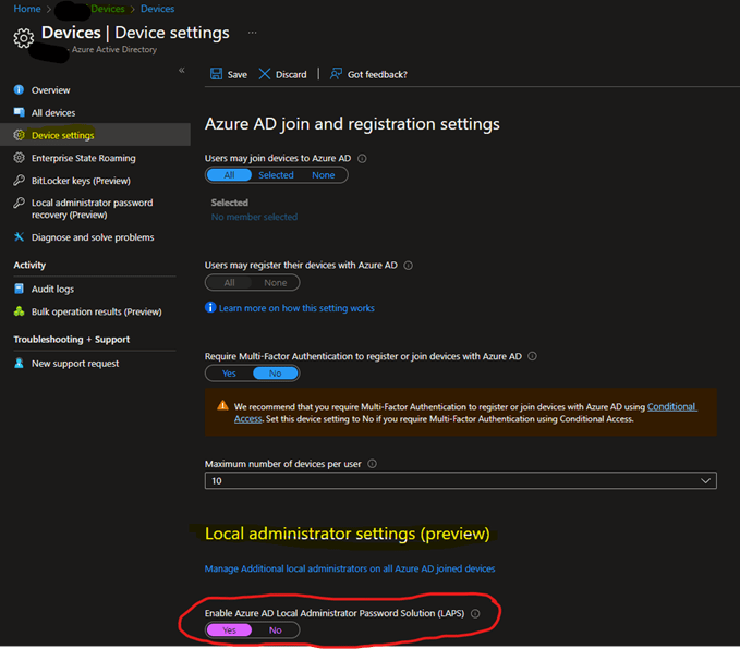 Windows LAPS Azure AD