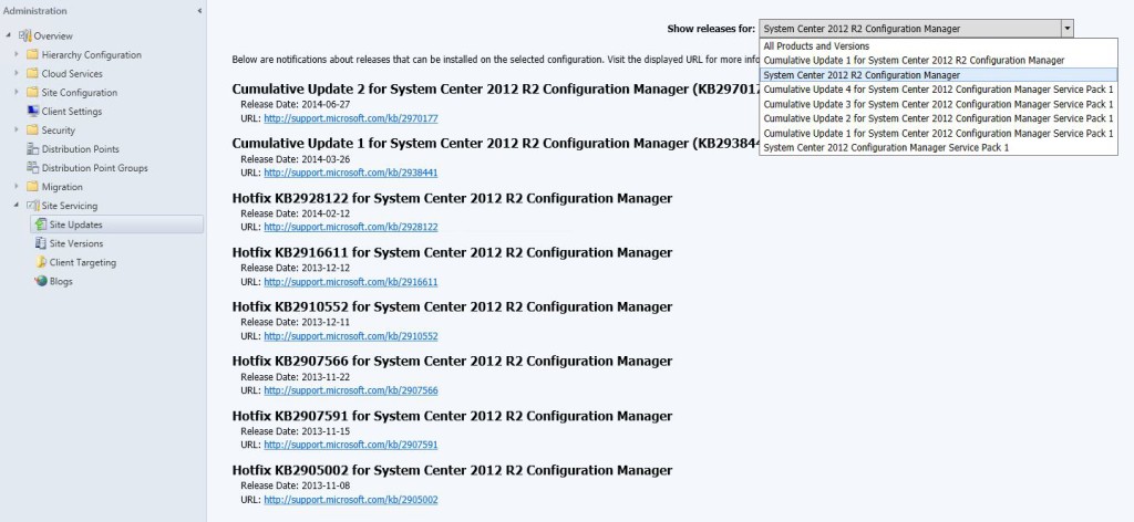 Configuration Manager Servicing Extension