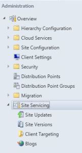 Configuration Manager Servicing Extension