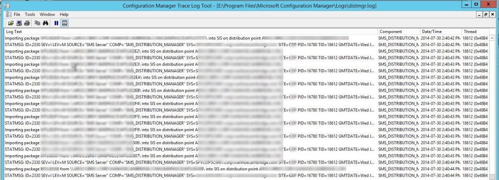 Importing Package Loop during Distribution Point Migration