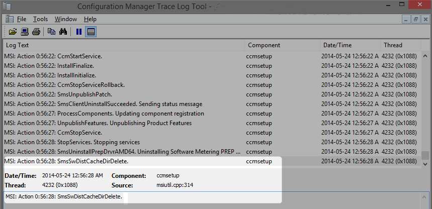 SmsSwDistCacheDirDelete in ccmsetup.log 01