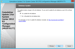 SCCM 2012 r2 CU2 installation guide