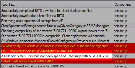 sccm 2012 install fallback status point
