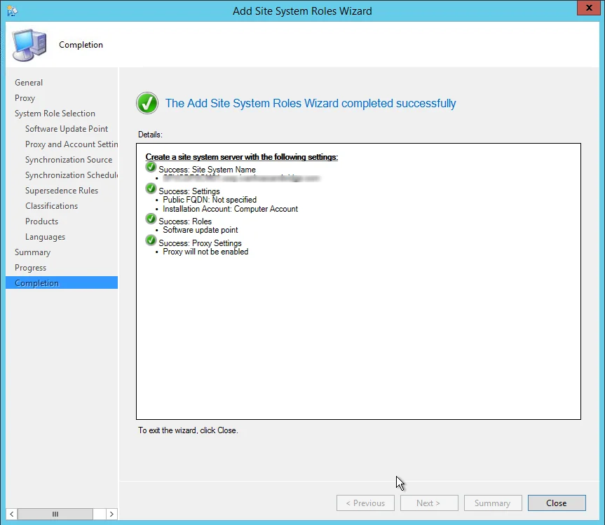 sccm 2012 software update point