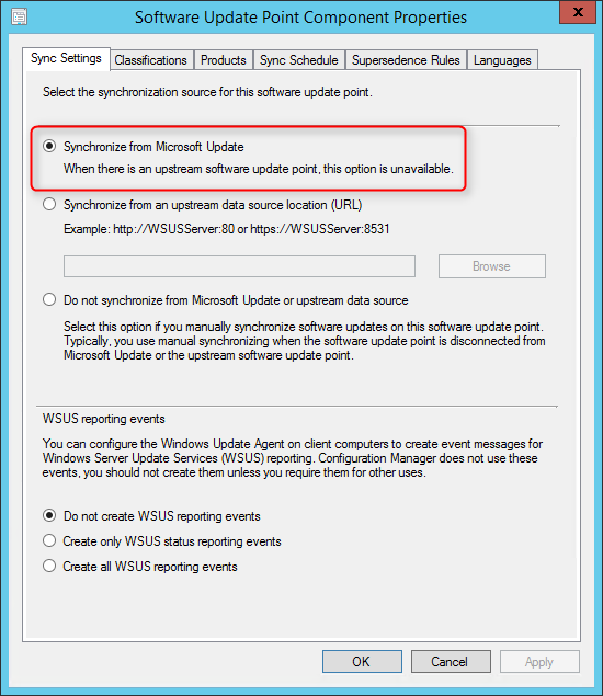 sccm 2012 software update point