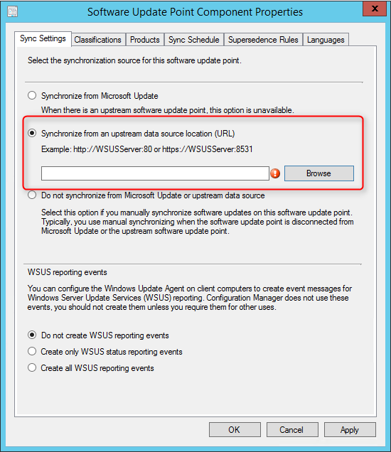 sccm 2012 software update point