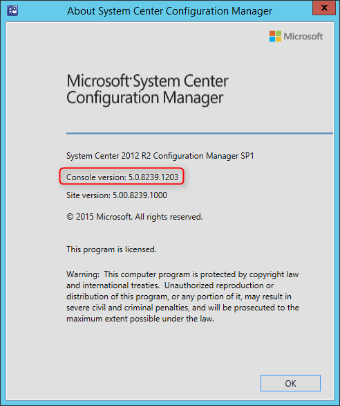 SCCM 2012 R2 SP1 CU1 Installation guide