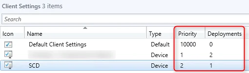 SCCM 2012 client settings