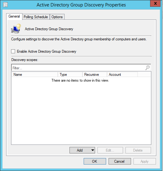 SCCM Discovery Methods