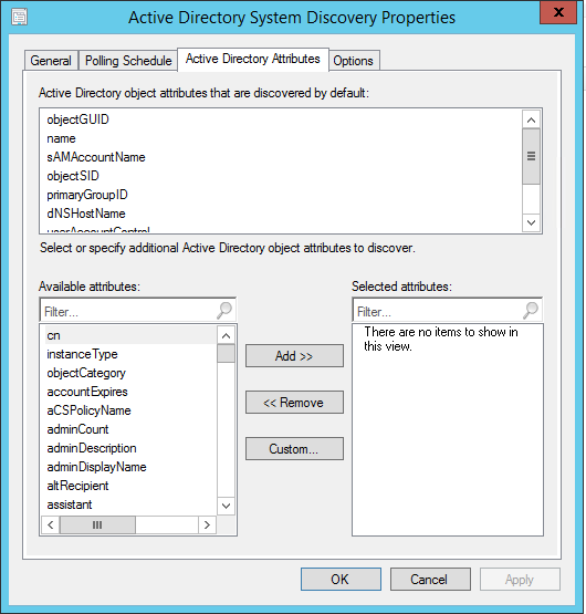 SCCM Discovery Methods