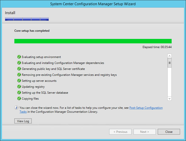 SCCM 1511 installation