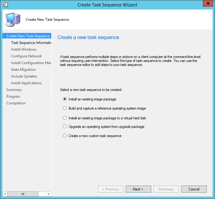 sccm task sequence assignment schedule