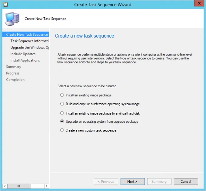 Deploy Windows 7 to Windows 10 with SCCM Task Sequence Upgrade