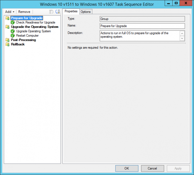 Upgrade Windows 10 using SCCM Task Sequence