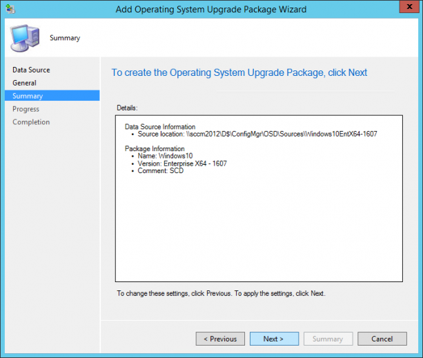 Upgrade Windows 10 using SCCM Task Sequence