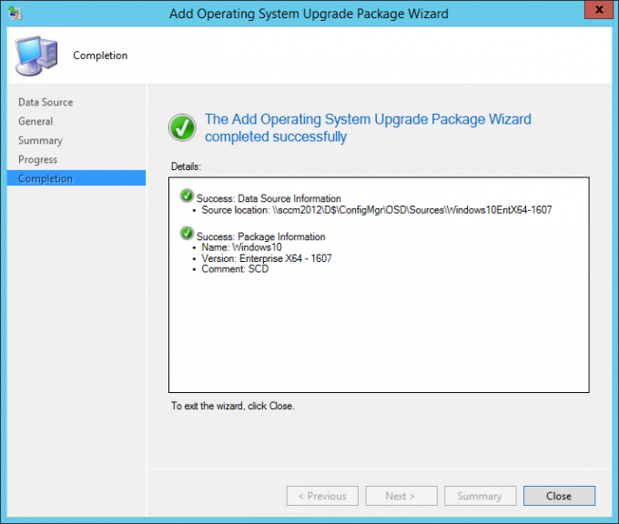 Upgrade Windows 10 using SCCM Task Sequence