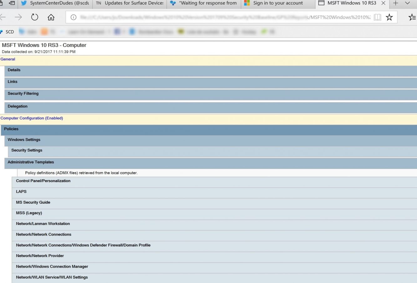How to use the Windows 10 Security baseline System Center Dudes
