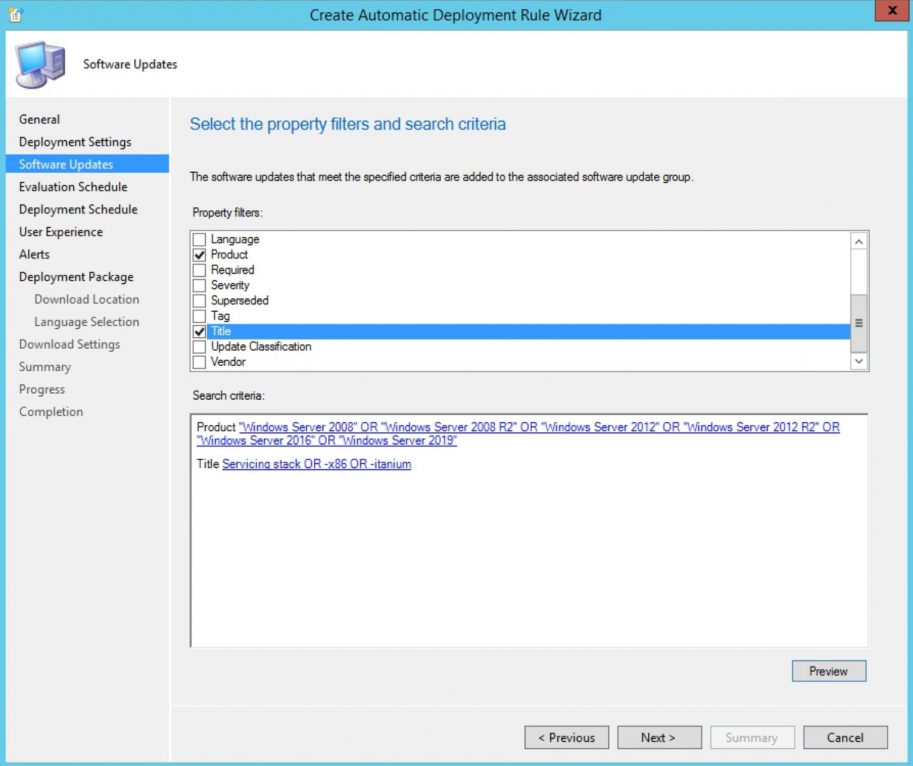 How to manage servicing stack updates with sccm