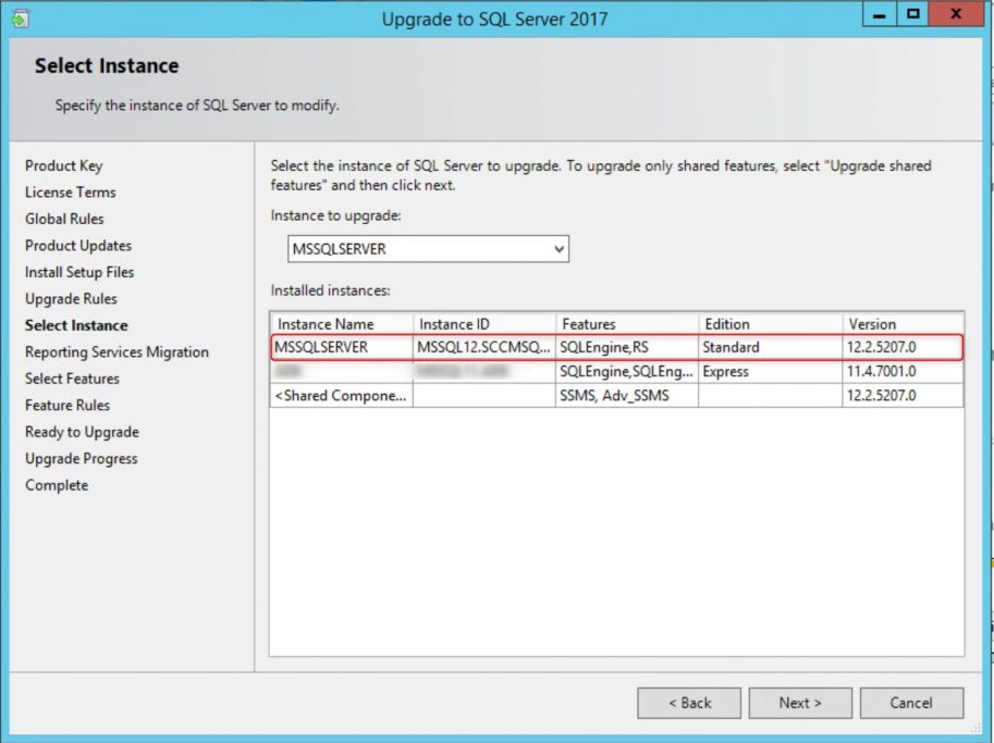 How to upgrade SCCM SQL version