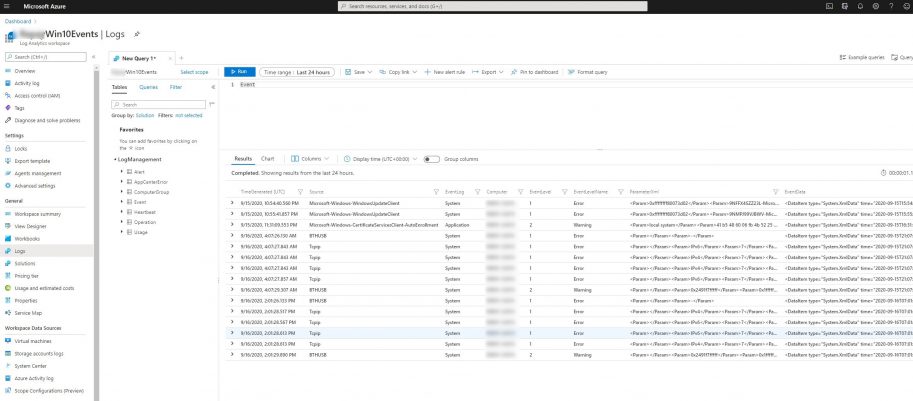 Collect Windows10 Events in log analytic Workspace - System Center Dudes