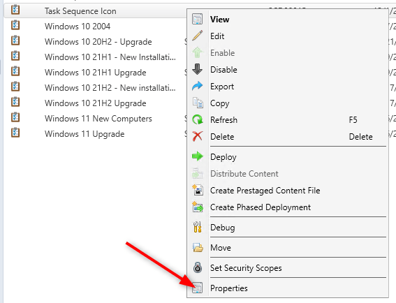 SCCM Task Sequence Package icons