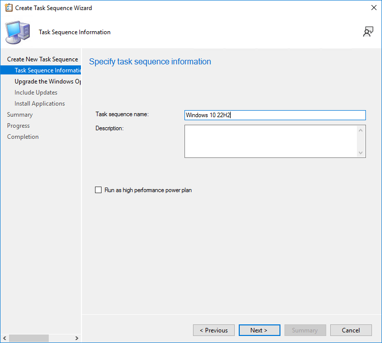 SCCM Windows 10 22H2