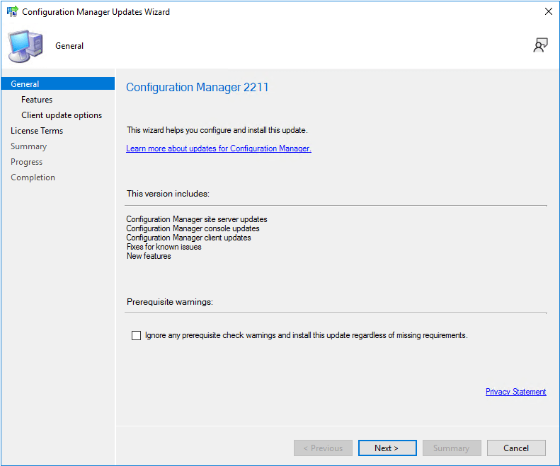 SCCM 2211 upgrade guide