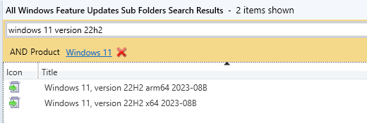 SCCM Windows 11 22H2