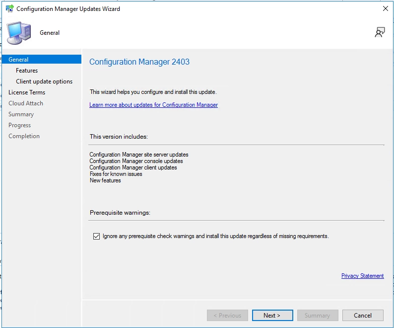 sccm 2403 upgrade