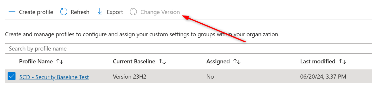 Intune Security Baseline