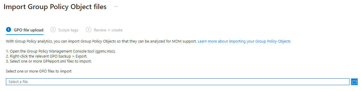 Migrate Group Policy Intune