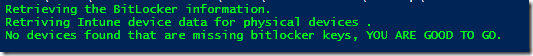 image Intune BitLocker Recovery Key Missing