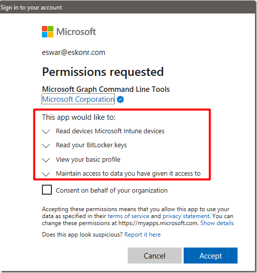 image Intune BitLocker Recovery Key Missing