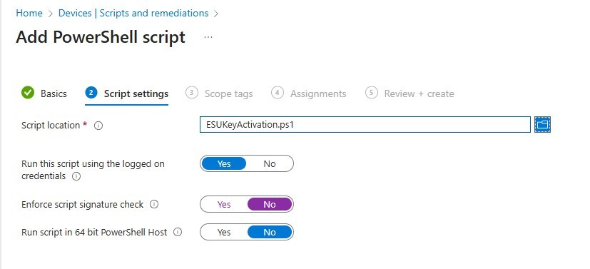 Intune Windows 10 ESU