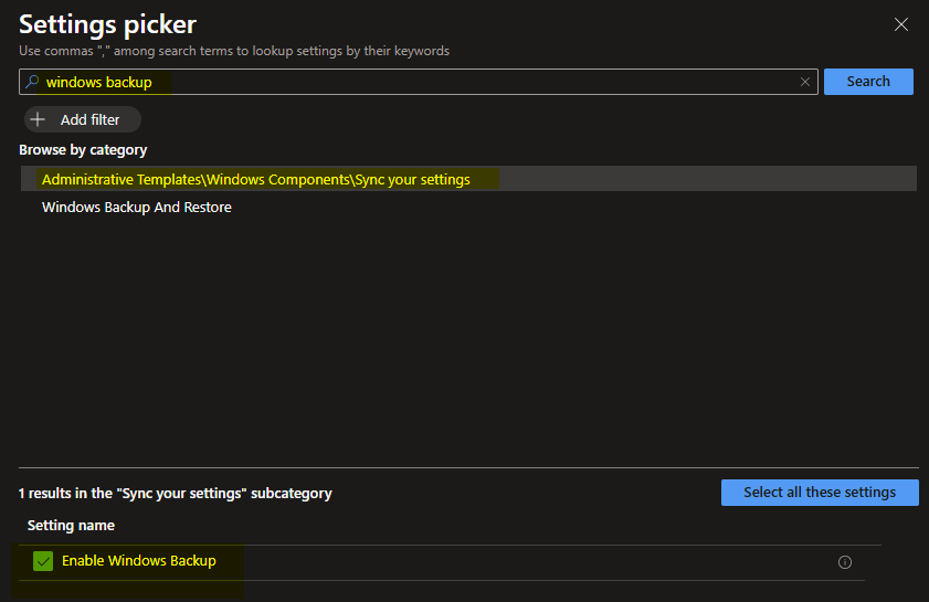 Intune Windows Backup for Organizations