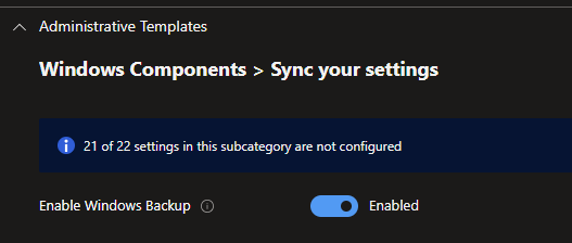 Intune Windows Backup for Organizations