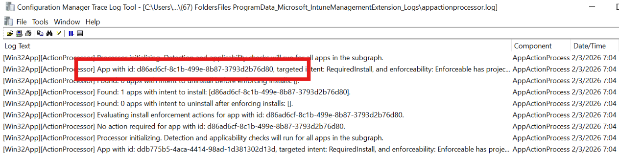 Intune Logs files