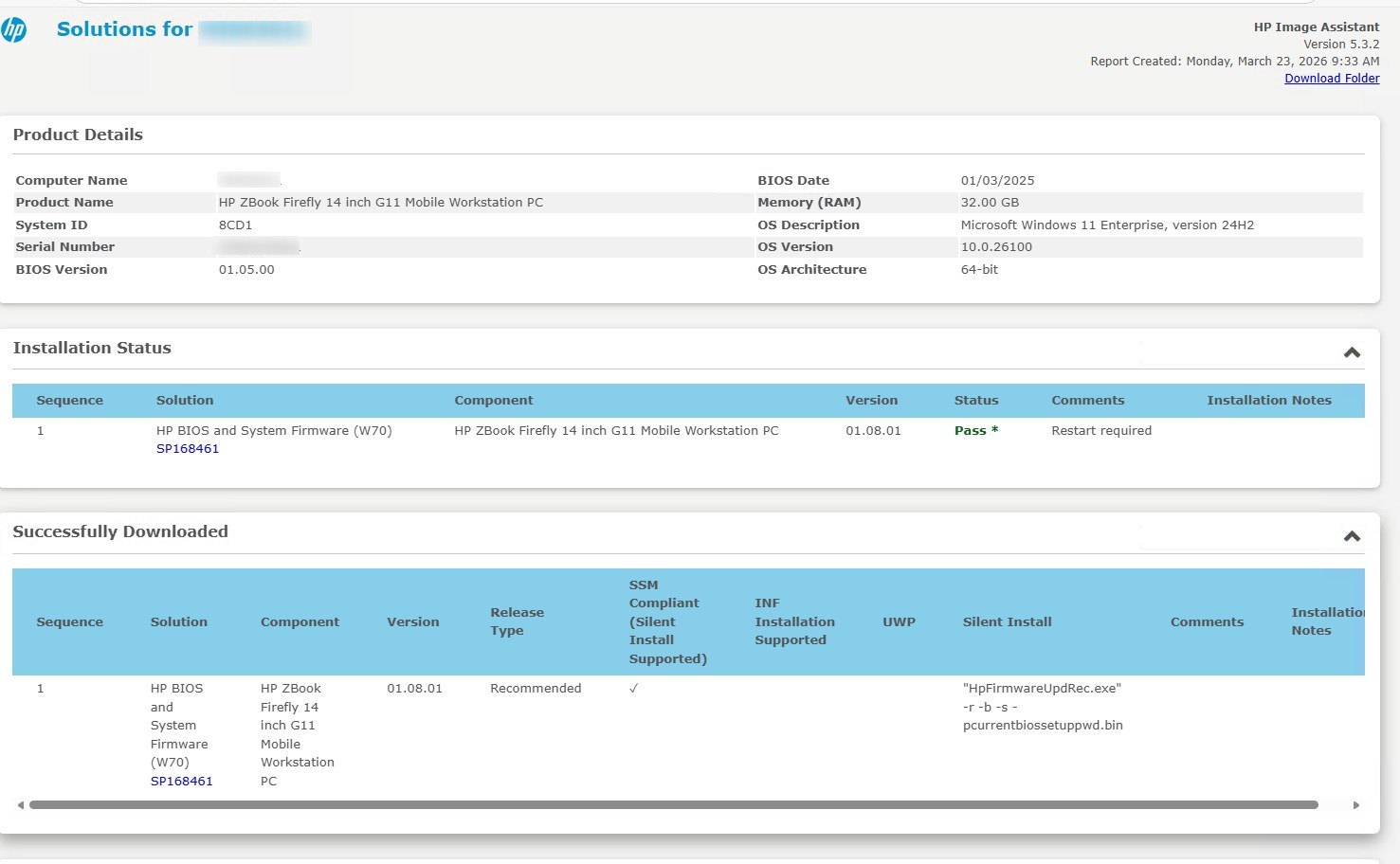 SCCM HP MIK BIOS update