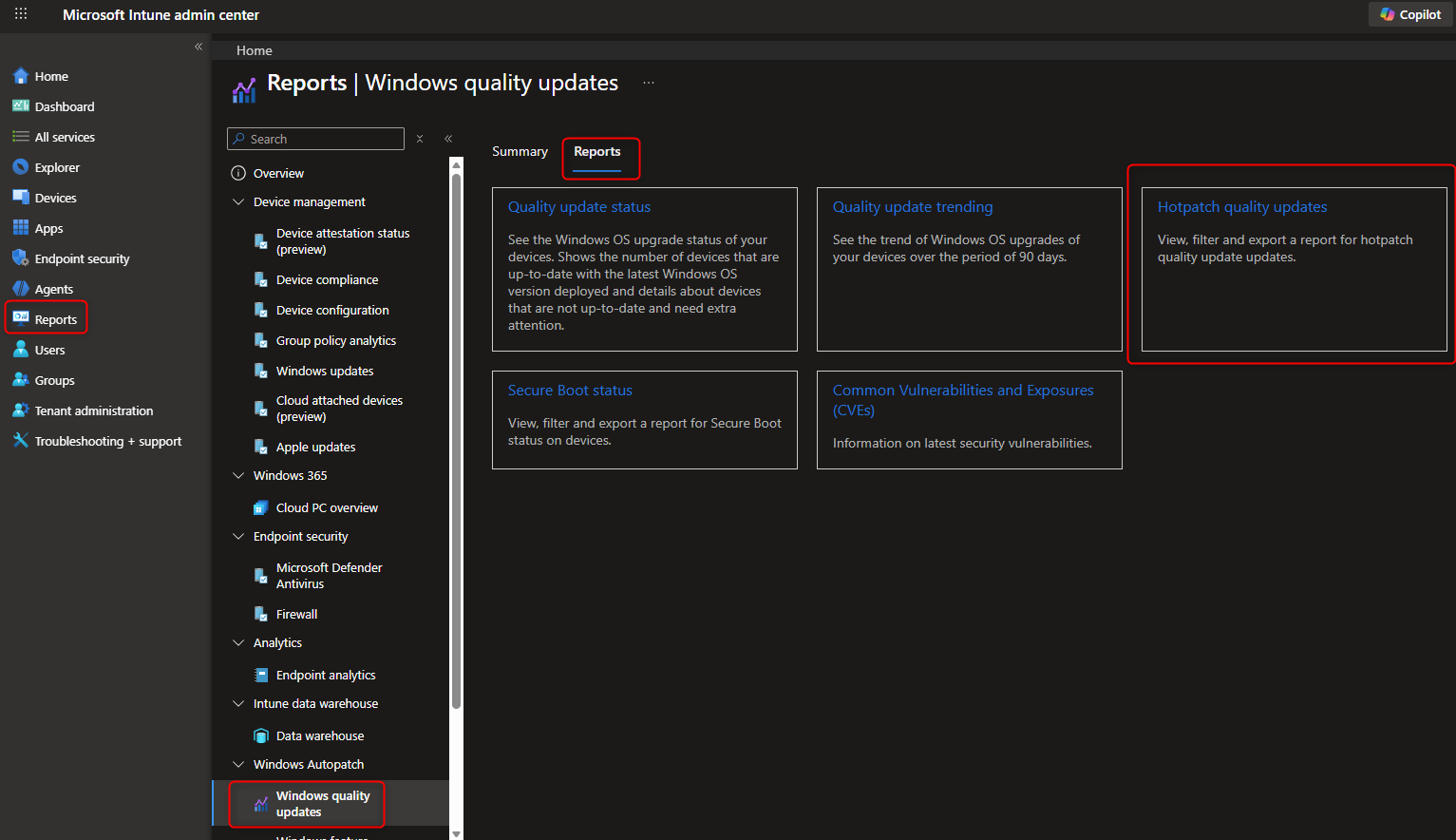 Intune Windows Hotpatch