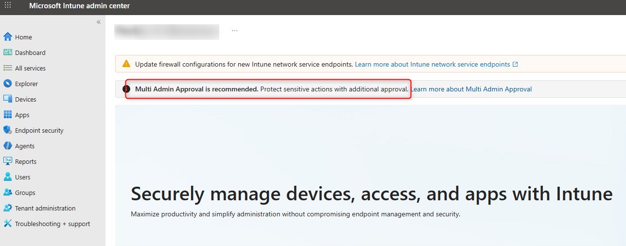 Intune Multi-Admin Approval