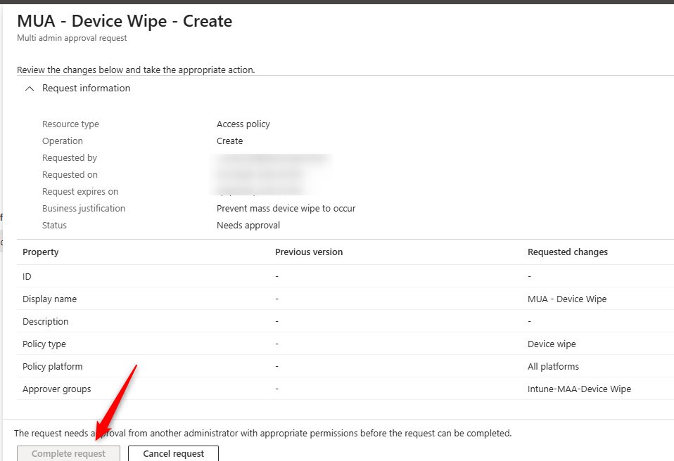 Intune Multi-Admin Approval