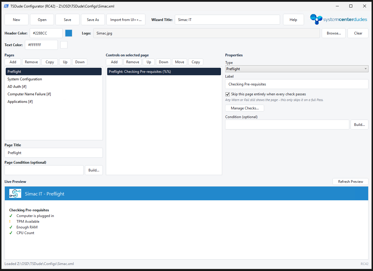 TSDude Task Sequence UI